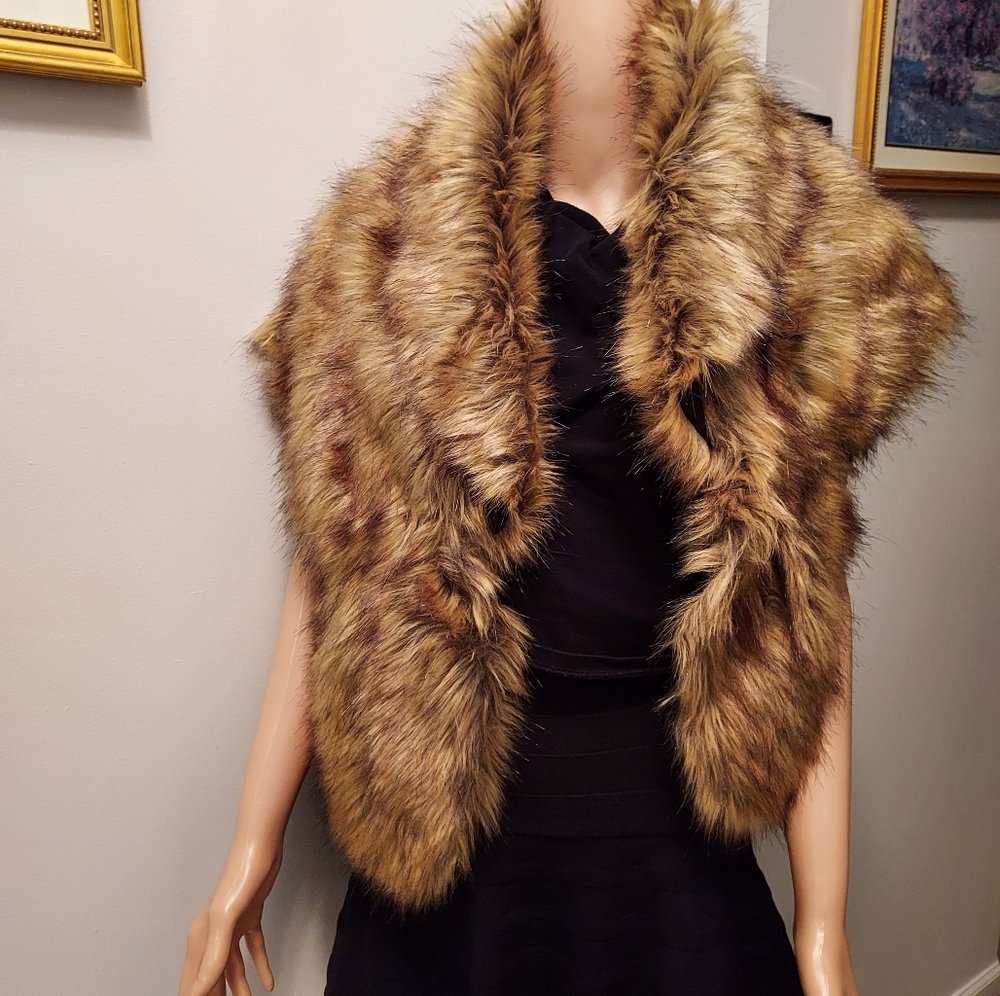 Faux Fur Wrap Vintage Shawl Women